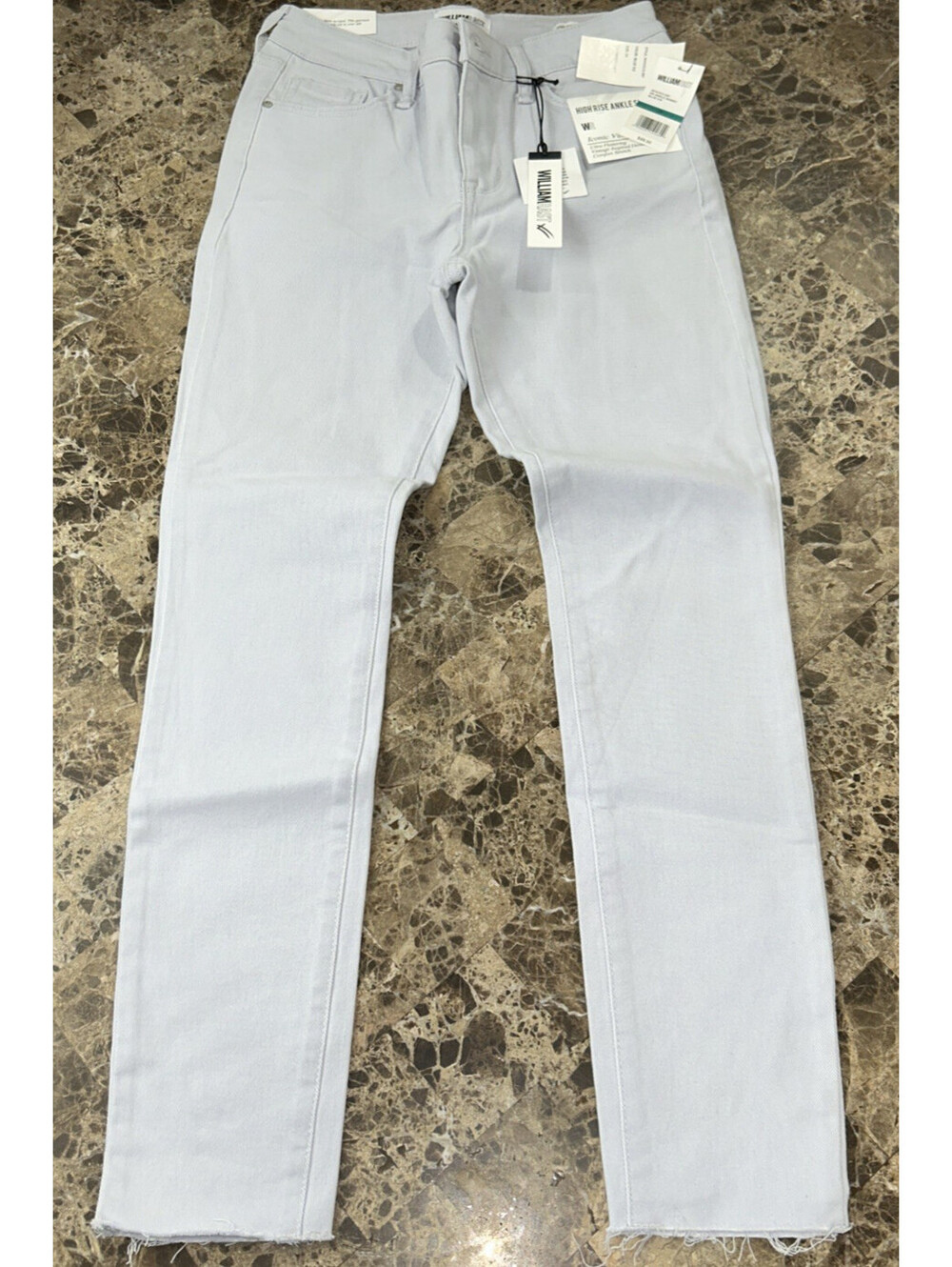 Williamrast Women’s Jeans 24 High Rise Ankle Skinny Iconic Vintage Blue Ice
